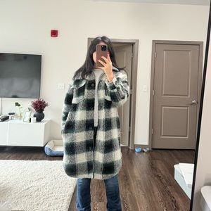 NWOT Zara plaid coat jacket